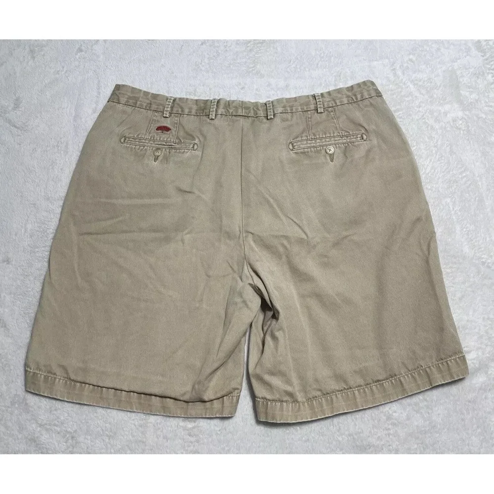 Peter Millar Golf Shorts Mens Size 40 Beige Tan Flat Front Pima Cotton Chino
